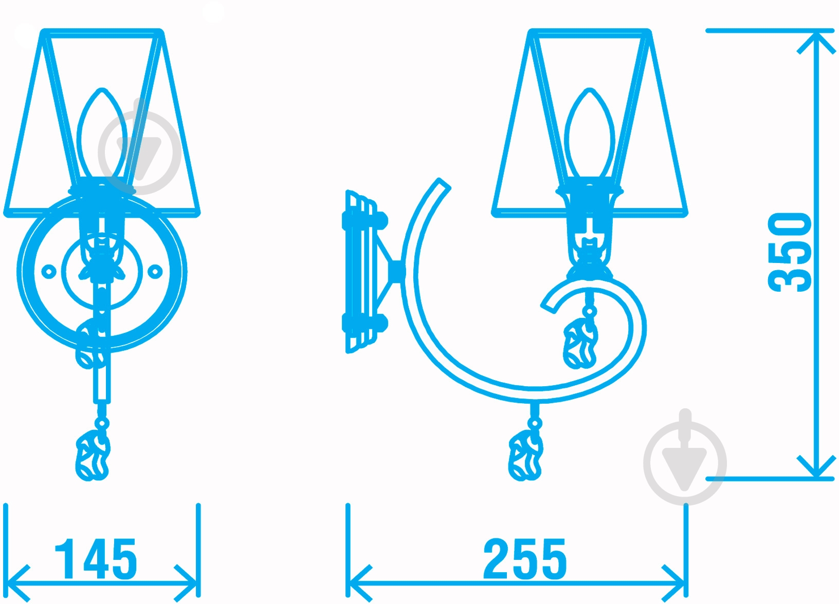 Бра Victoria Lighting 1x40 Вт E14 шампань Edit - фото 2 Бра Victoria Lighting 1x40 Вт E14 шампань Edit - фото 2