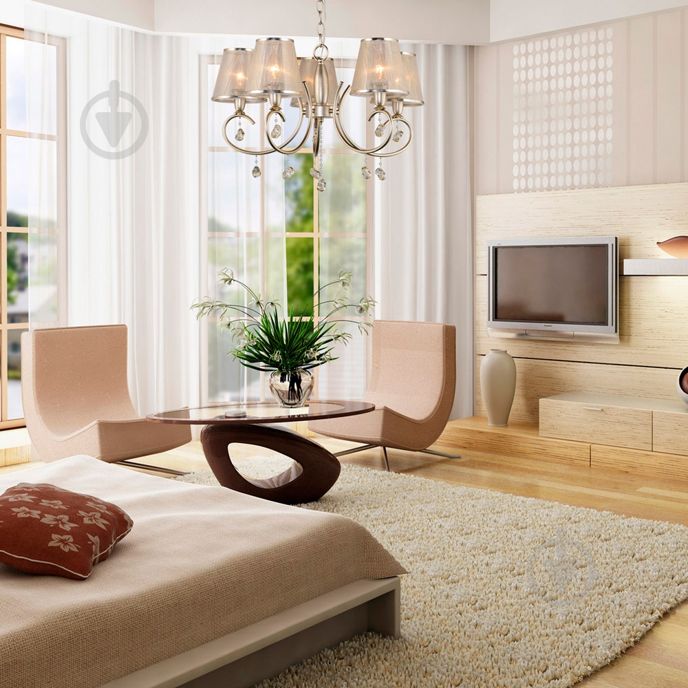 Люстра подвесная Victoria Lighting 5x40 Вт E14 шампань/бронза Edit - фото 3