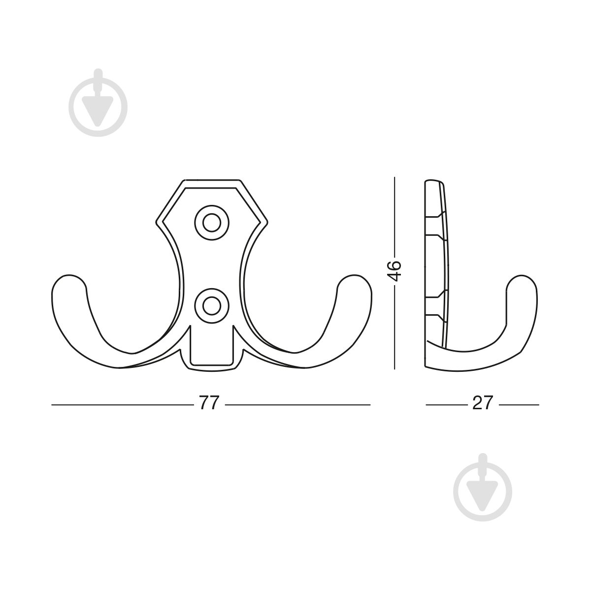 Крючок MVM Z-361 Black - фото 2 Крючок MVM Z-361 Black - фото 2