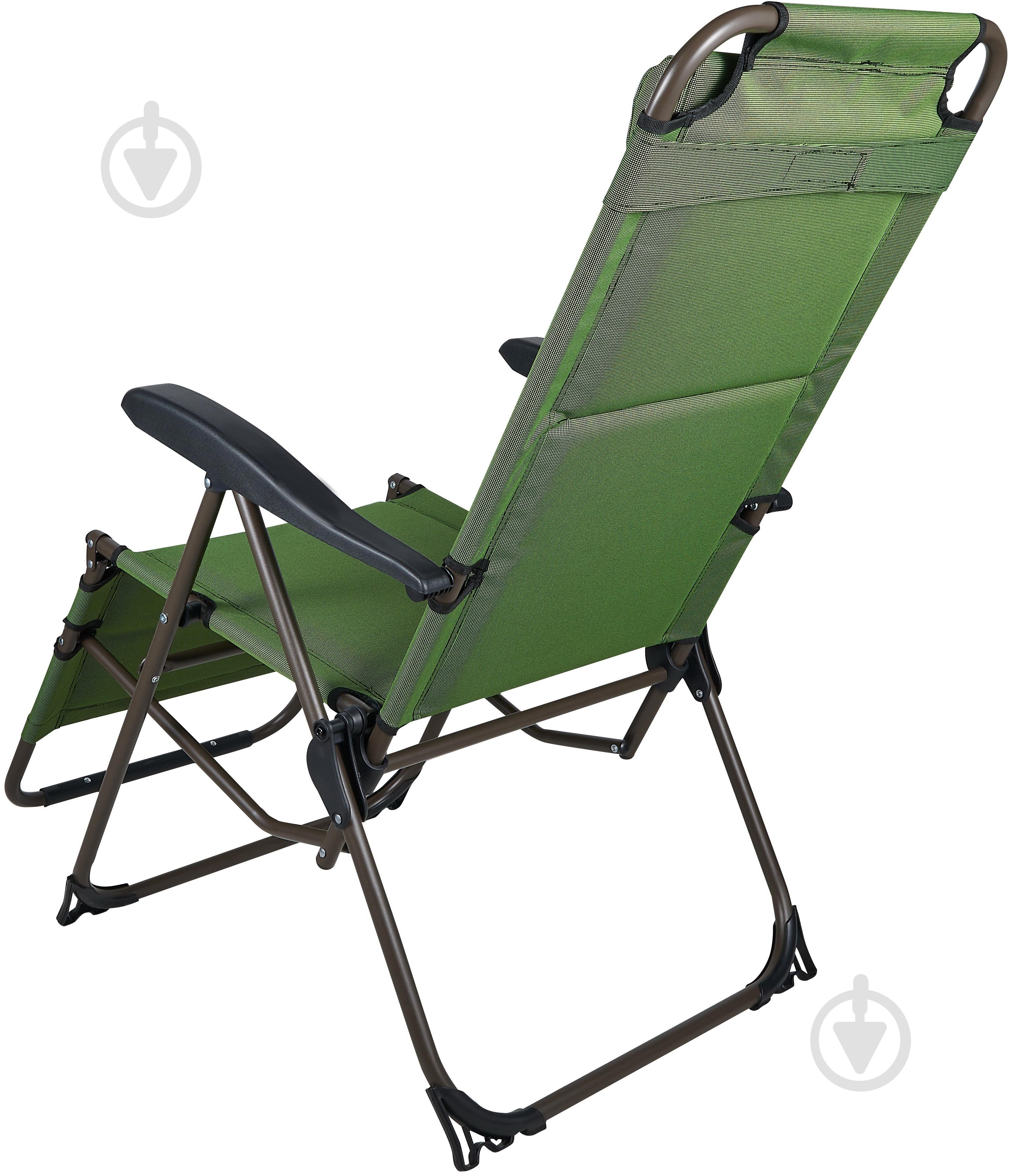 Шезлонг розкладний Compass SX-3219-1 зелений для домудля відпочинкудля вулицідля рибалкидля дачі 64x93 см - фото 3