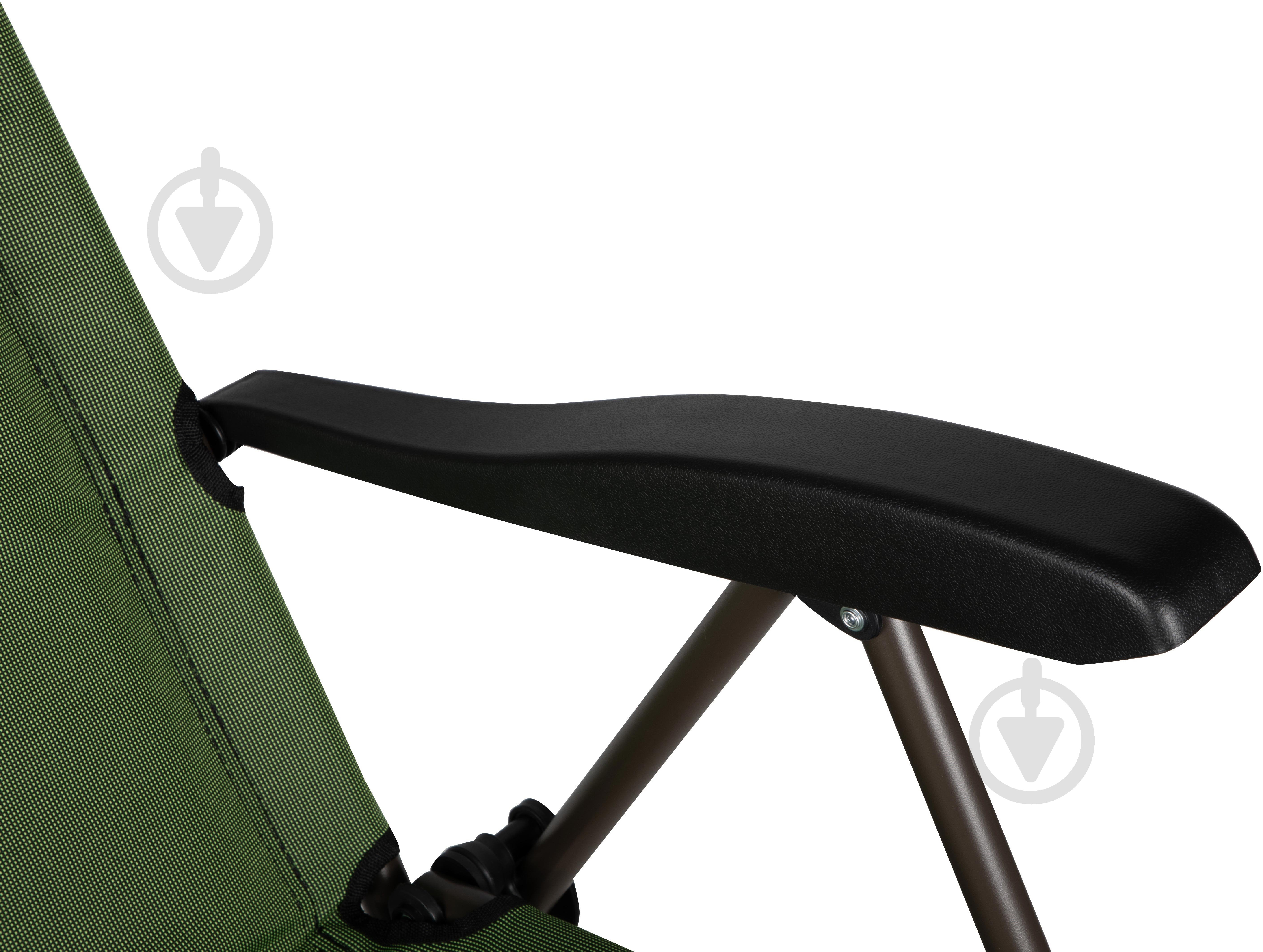 Шезлонг розкладний Compass SX-3219-1 зелений для домудля відпочинкудля вулицідля рибалкидля дачі 64x93 см - фото 6