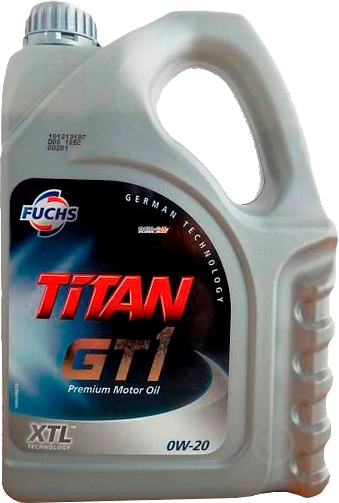 Моторна олива синтетична Fuchs Titan Gt1 0W-20 4 л (TITAN GT1 0W20 4L) - фото 1 Моторна олива синтетична Fuchs Titan Gt1 0W-20 4 л (TITAN GT1 0W20 4L) - фото 1