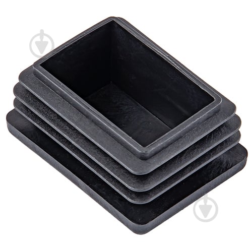 Заглушка на трубу прямоугольная snapt 44967 черная 20 шт. 25х50 мм внутреняя - фото 2