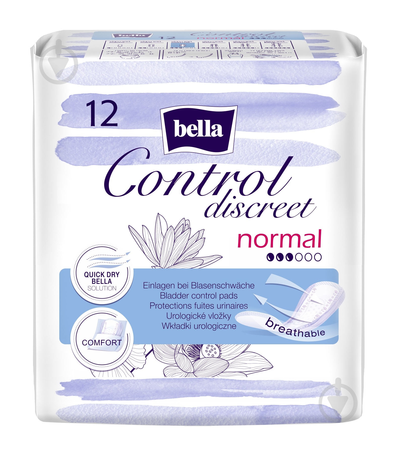 Прокладки урологические Bella CONTROL DISCREET normal 12 шт. - фото 1 Прокладки урологические Bella CONTROL DISCREET normal 12 шт. - фото 1