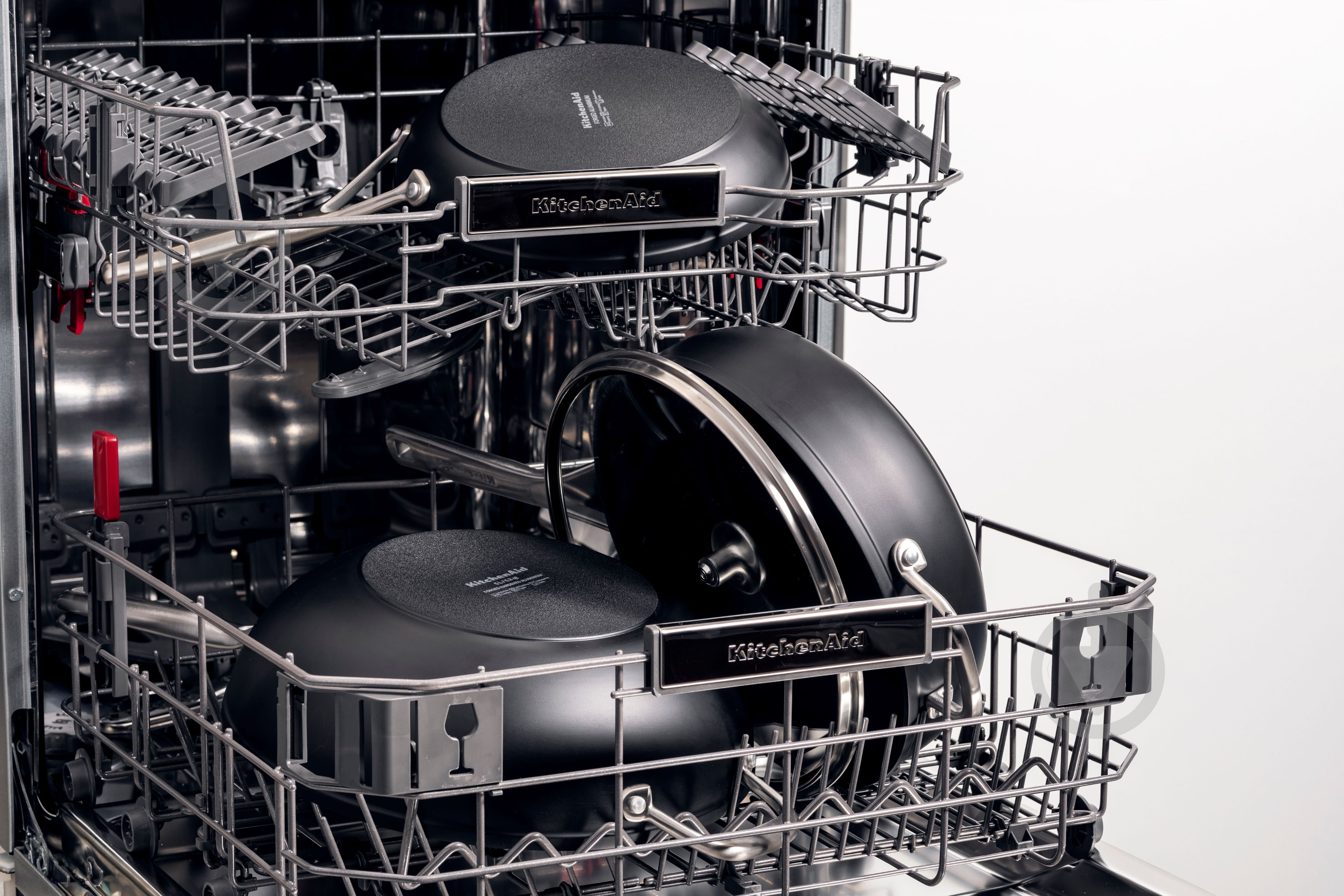 Набір сковорід KitchenAid FHA 20+24+28 см з керамічним покриттям (CC005699-001) - фото 3