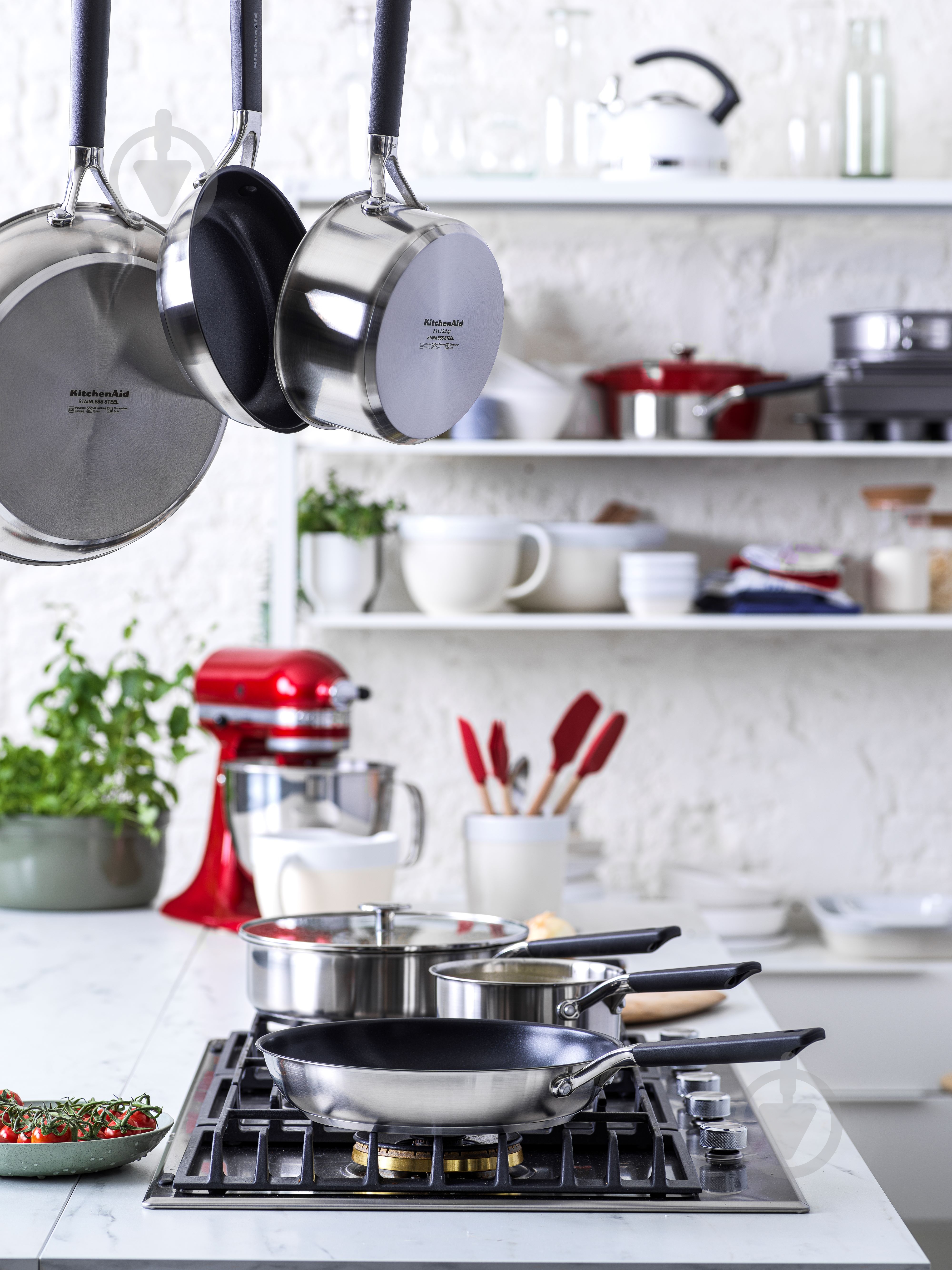 Набір сковорід KitchenAid CSS 20+24+28 см з керамічним покриттям (CC005708-001) - фото 6