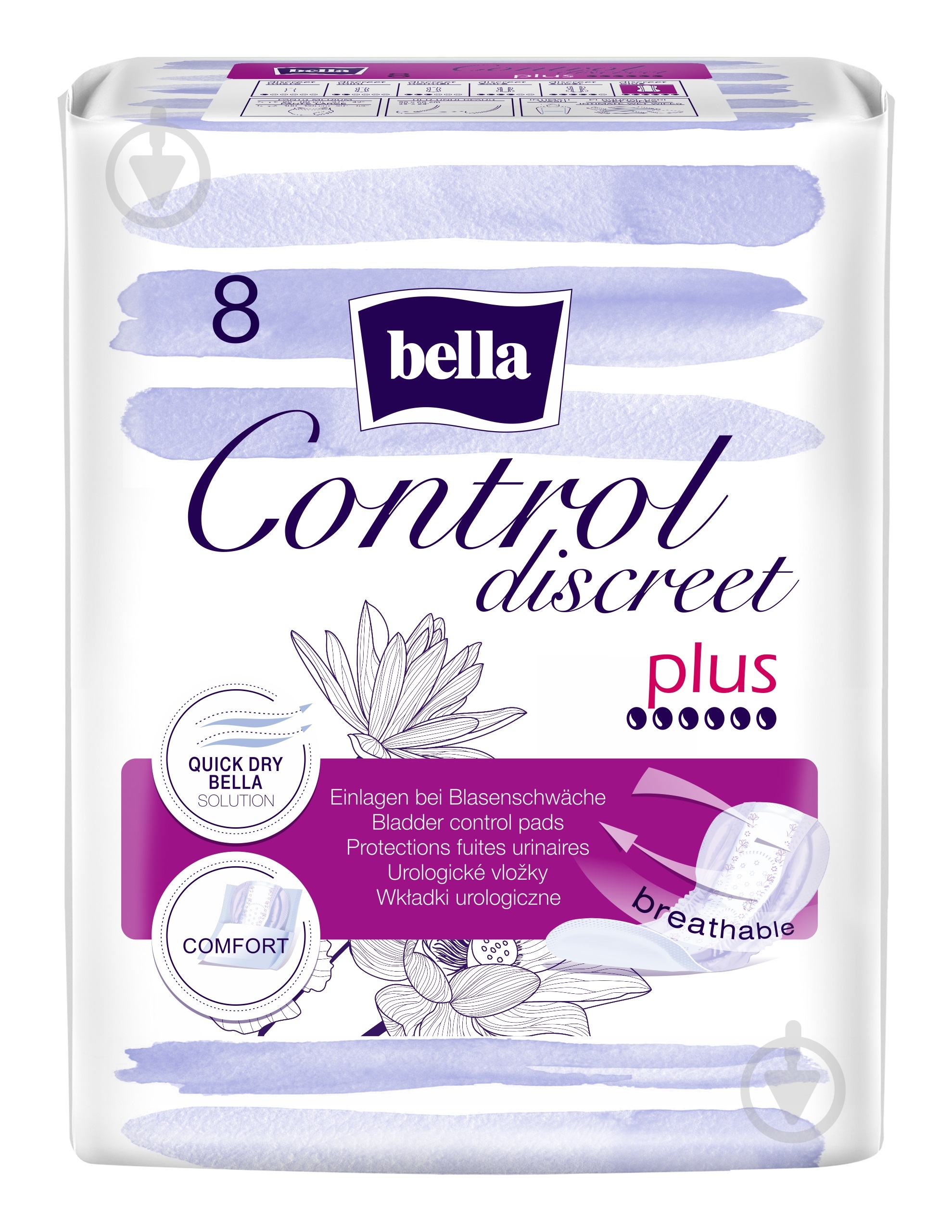 Прокладки урологические Bella CONTROL DISCREET plus 8 шт. - фото 1 Прокладки урологические Bella CONTROL DISCREET plus 8 шт. - фото 1