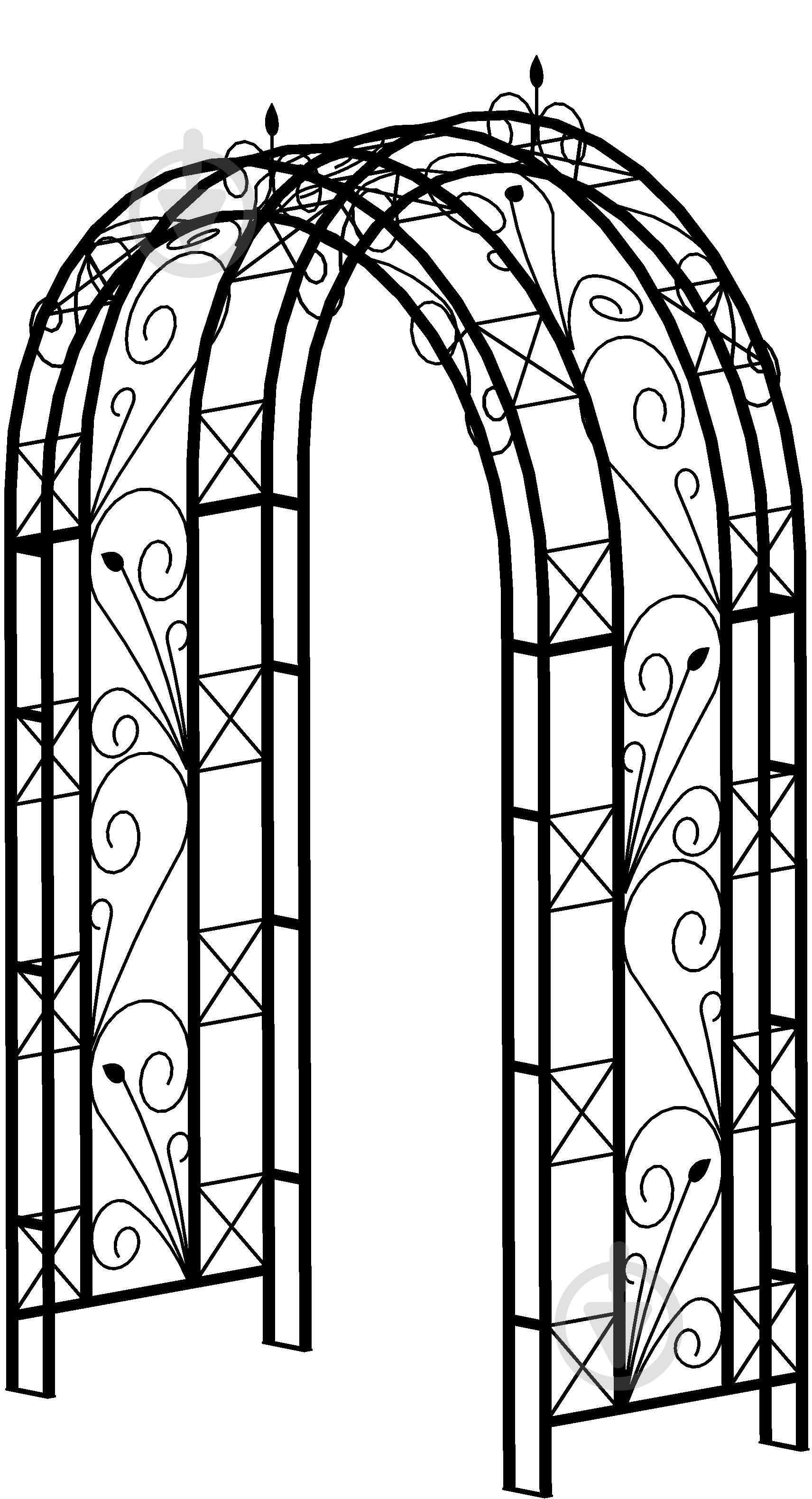 Арка садова Premium 2400х1400х600 мм (чорна) - фото 1