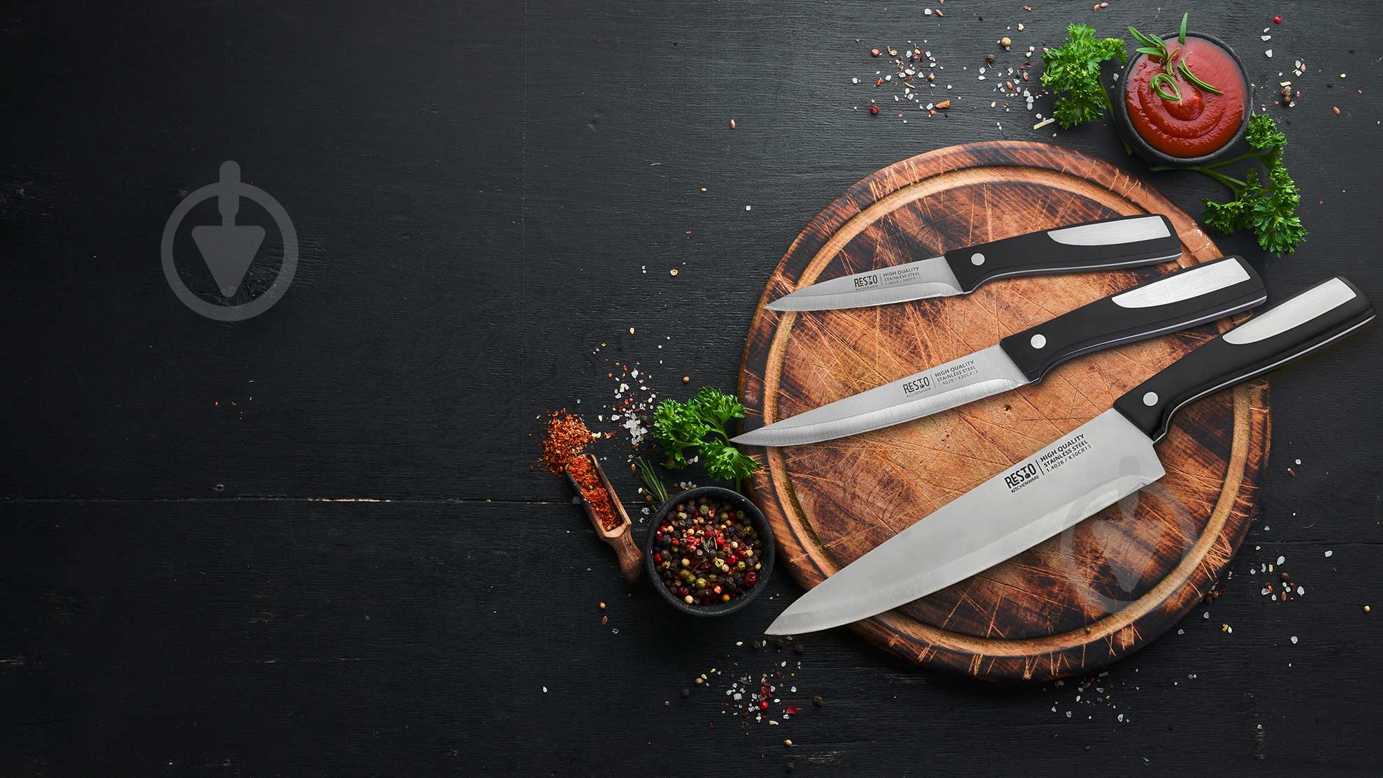 Набор ножей RESTO 4 предмета LEO нержавеющая сталь - фото 12 Набор ножей RESTO 4 предмета LEO нержавеющая сталь - фото 12