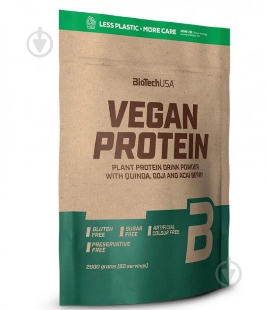 Протеин BioTechUSA Vegan Protein банан 2 кг - фото 1 Протеин BioTechUSA Vegan Protein банан 2 кг - фото 1