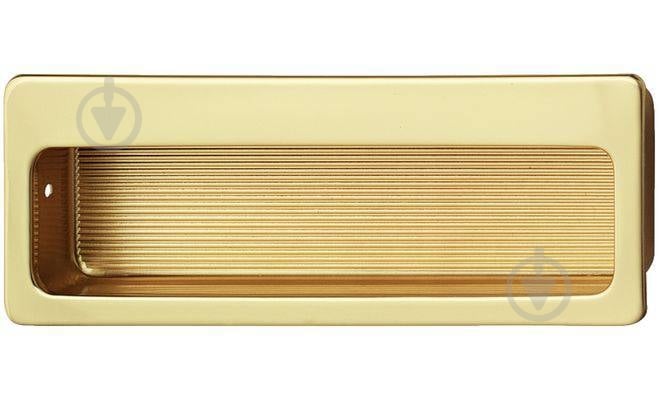 Меблева ручка врізна Hafele 99х14х38 мм цамак на один отвір мм 155.01.551 золото поліроване - фото 1 Меблева ручка врізна Hafele 99х14х38 мм цамак на один отвір мм 155.01.551 золото поліроване - фото 1