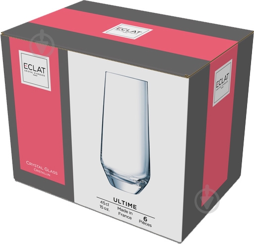 Набір склянок високих Eclat Ultime N4315 450 мл 6 шт. - фото 4