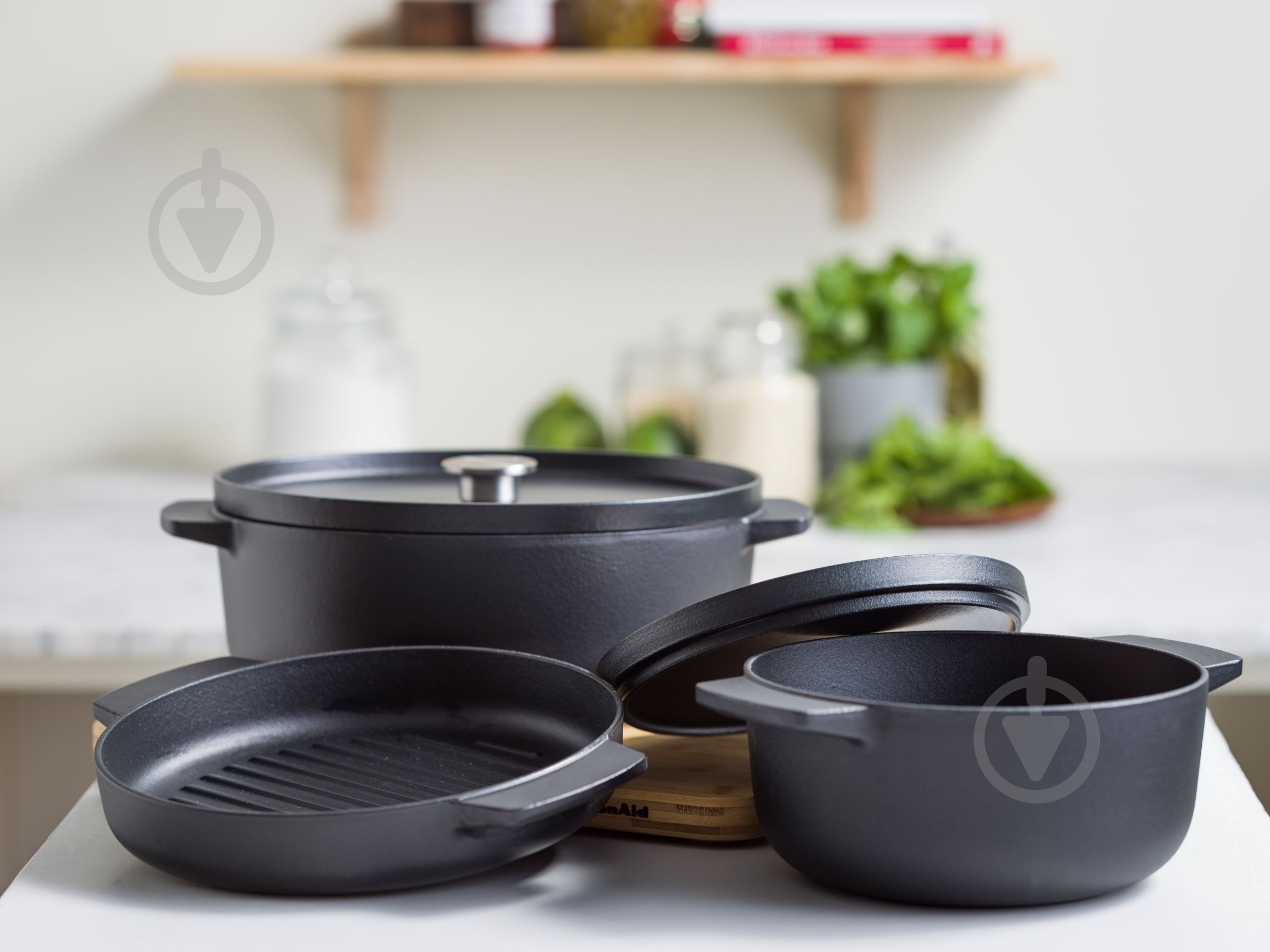 Каструля з кришкою KitchenAid Matte Oven-to-table 3,3 л чорний (CC004899-001) - фото 7