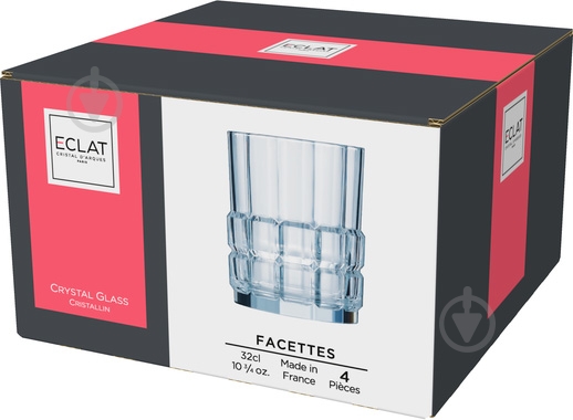 Набор стаканов низких Eclat Facettes N4322 320 мл 4 шт. - фото 4
