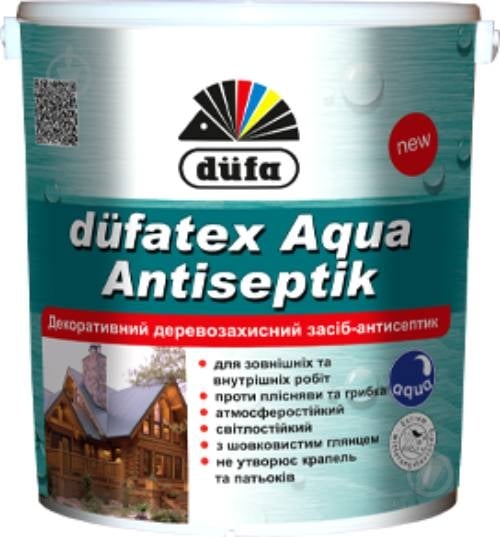 Просочувач Dufa dufatex Aqua Antiseptik кипарис шовковистий глянець 10 л - фото 1
