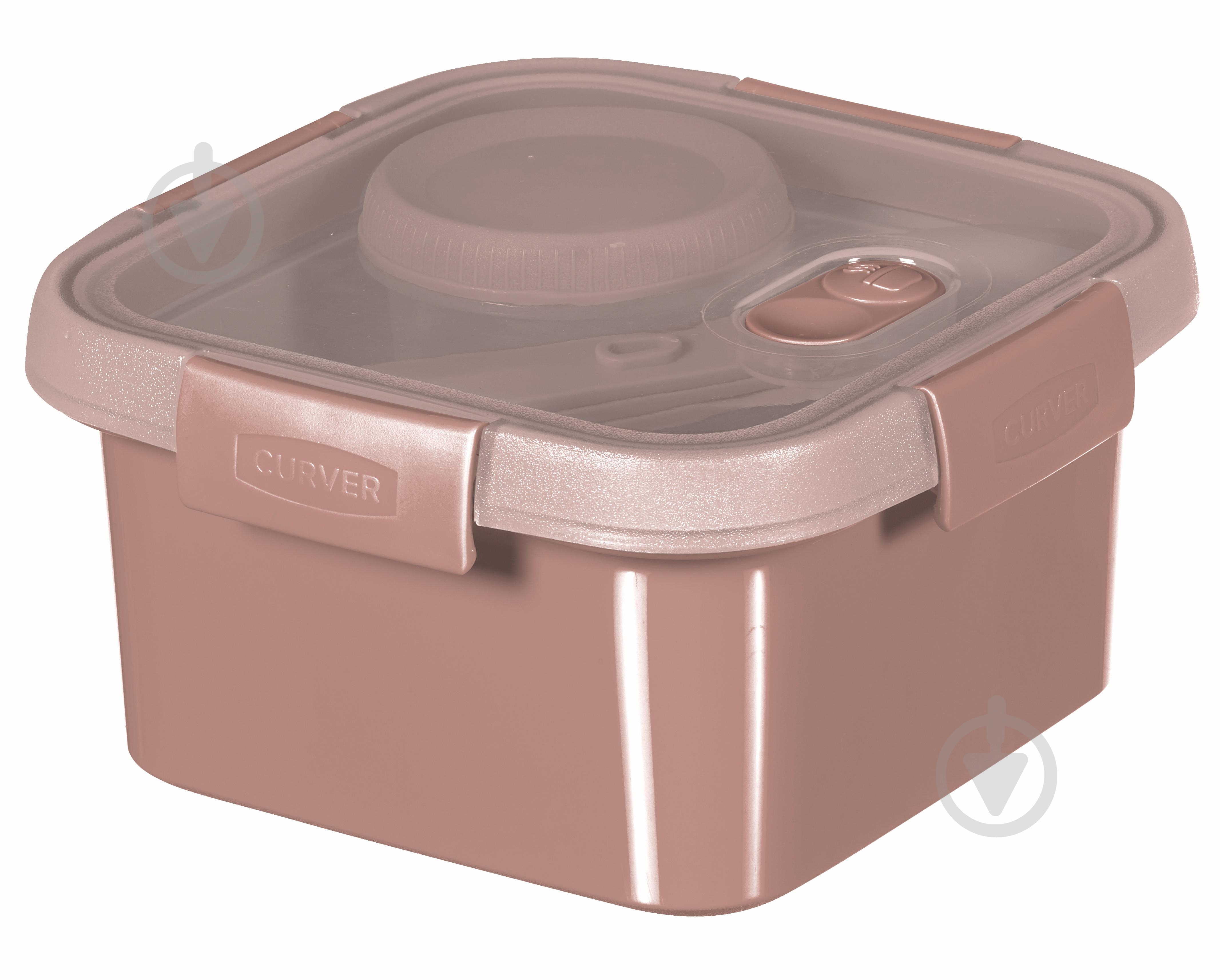 Контейнер для харчових продуктів з кришкою Curver Smart To Go Eco Line 1,1 л рожевий - фото 1