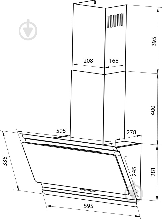 Вытяжка Pyramida TV 60 M BL - фото 9
