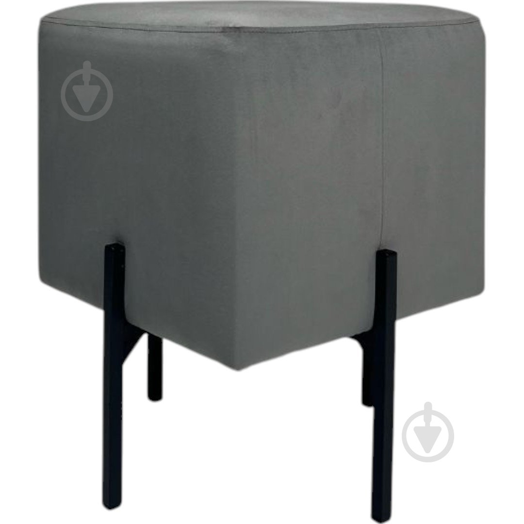 Пуф TWINSANN Tiffany 500х390 мм серый/черный - фото 1