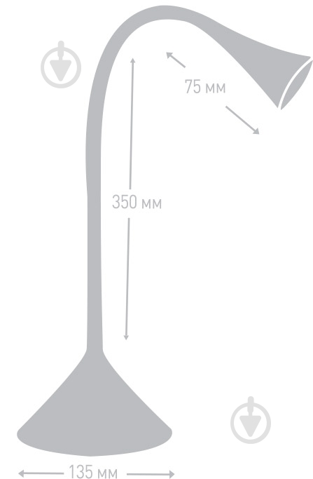 Настольная лампа офисная Camelion C06 6395608 LED 3,2 Вт голубой KD-796 - фото 3