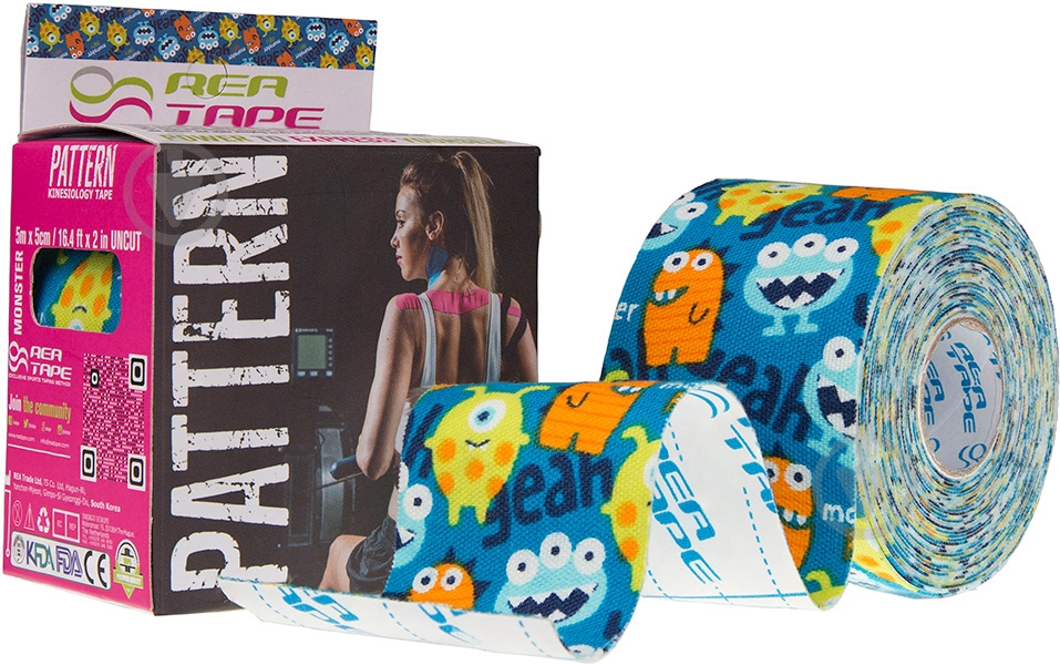 Кинезиологический тейп REA TAPE REA-Pattern-Monster разноцветный - фото 1