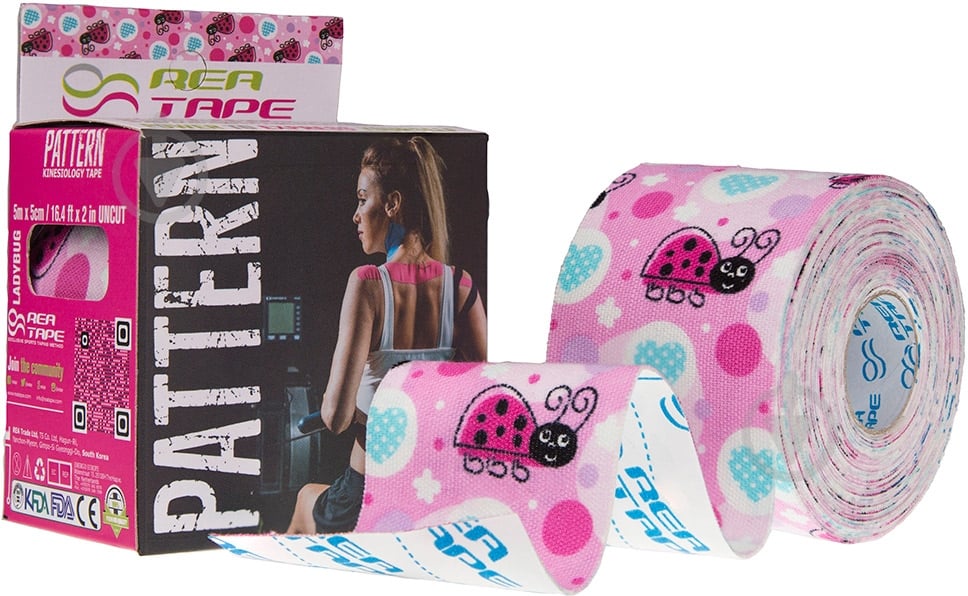 Кинезиологический тейп REA TAPE REA-Pattern-Ladybug разноцветный - фото 1
