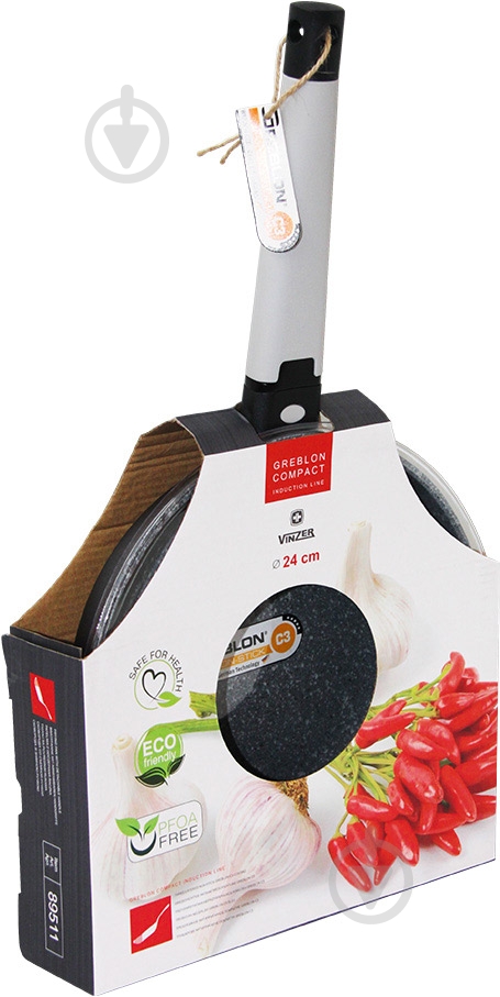 Сковорода Vinzer Greblon Compact Induction Line 24 см 89511 - фото 4