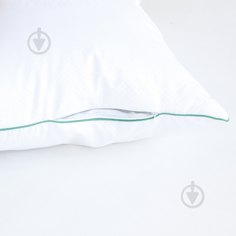 Подушка №2736 Royal Aloe Vera Tencel средняя MirSon 45x45 см белый с зеленым - фото 5