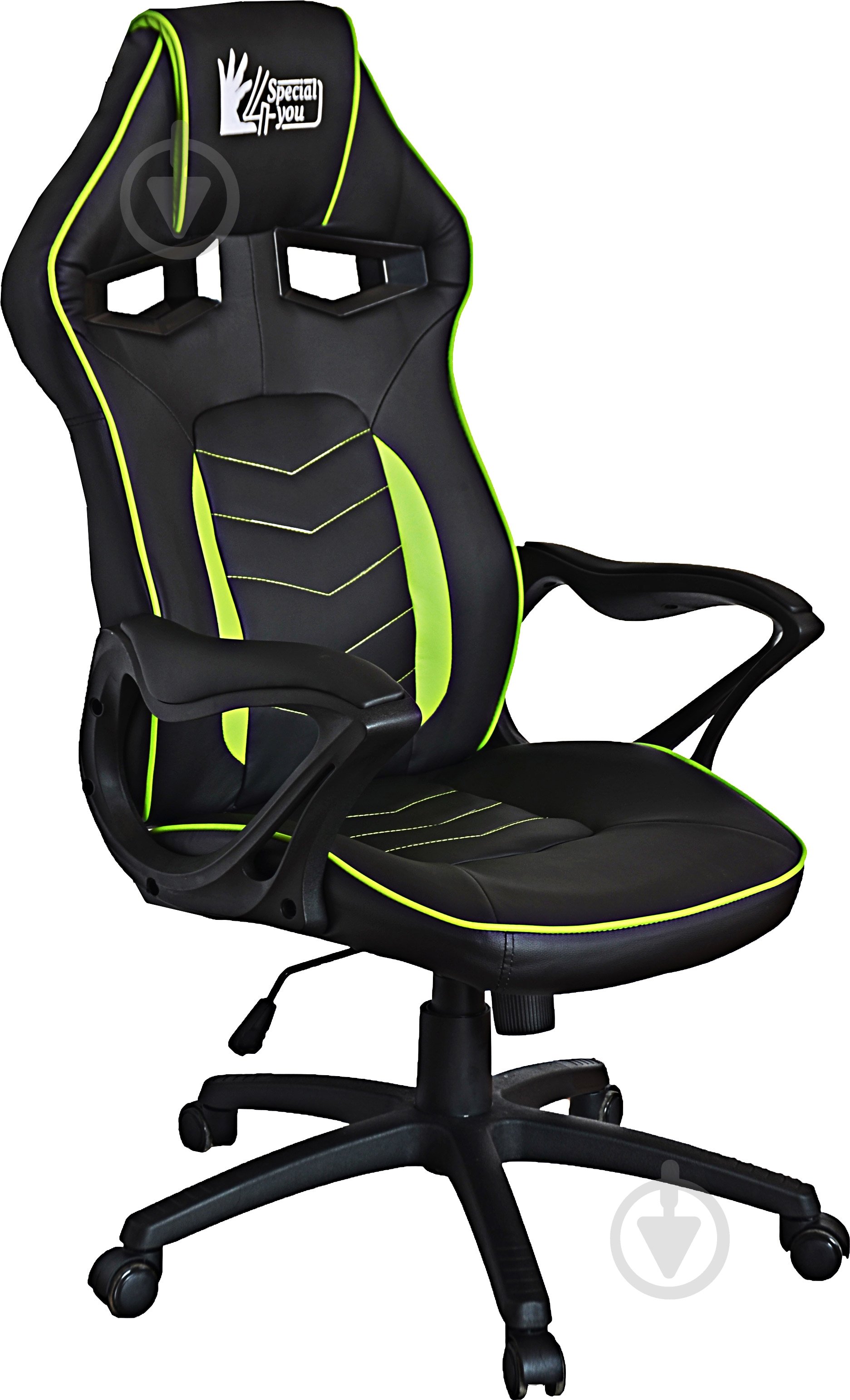 Кресло Special4You Nitro E5562 черно-зеленый - фото 1