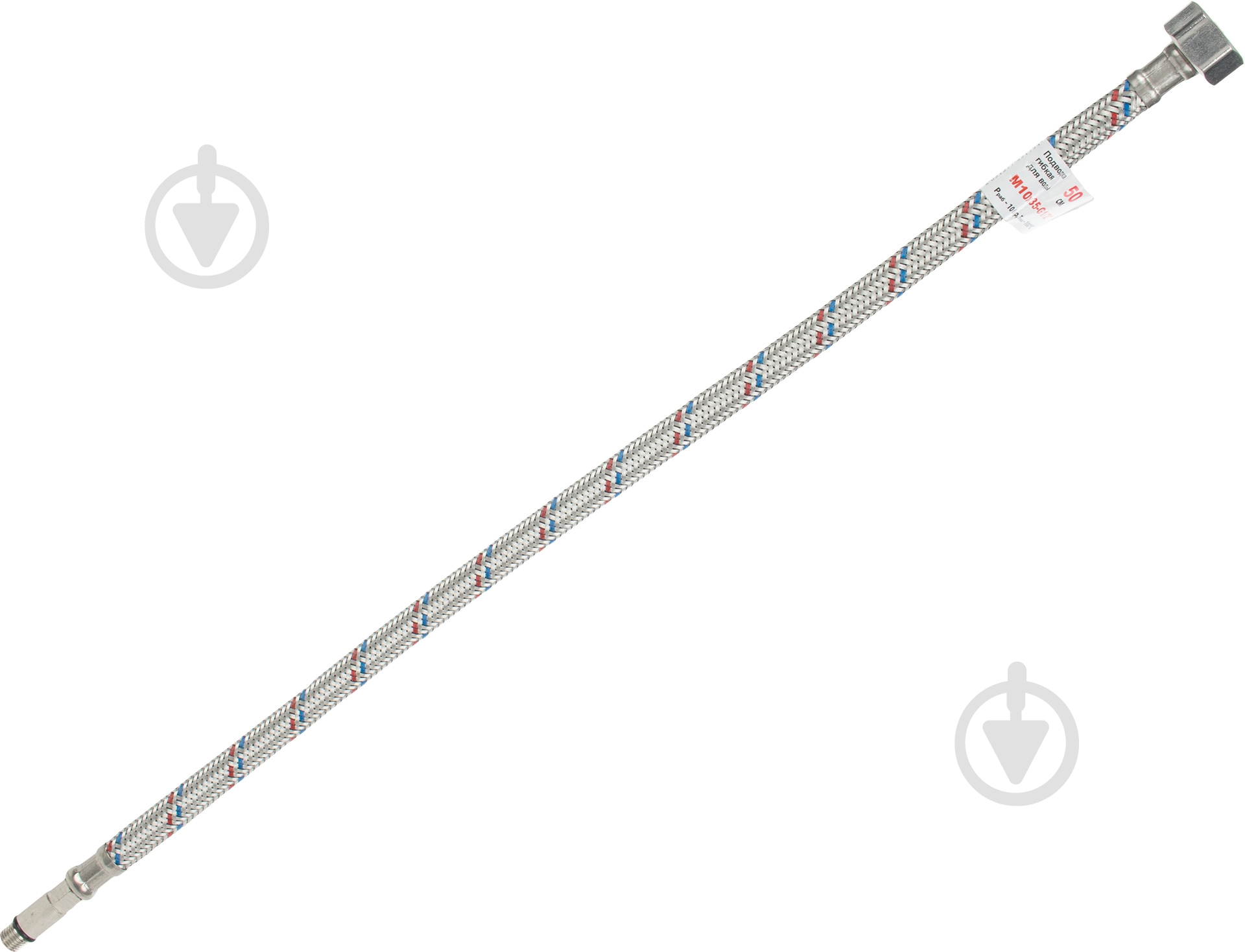 Шланг Valtec для води М10х35 - Г1/2 "50 см VALTEC Сталь, стальний точений ніпель, 12.5мм - фото 3