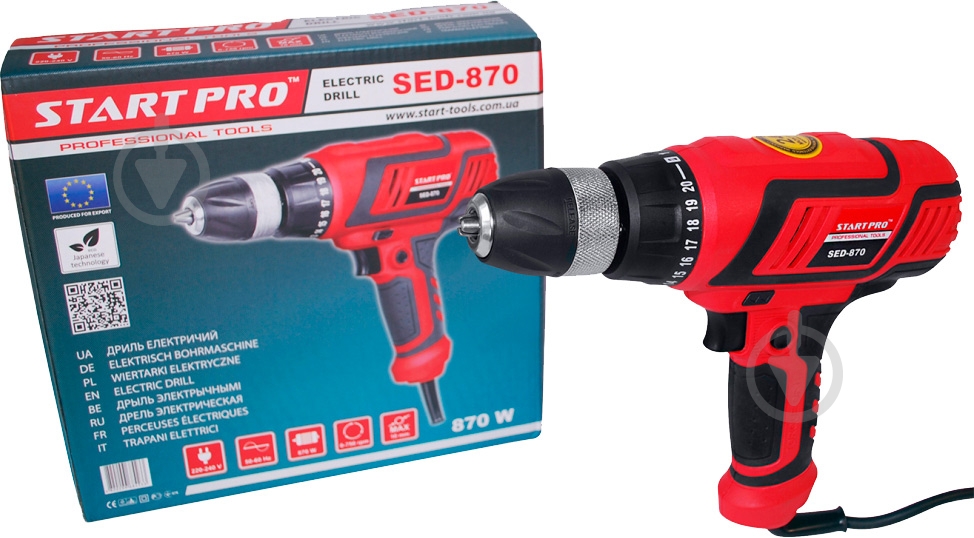 Шуруповерт мережевий START PRO електрична SED-870 - фото 5