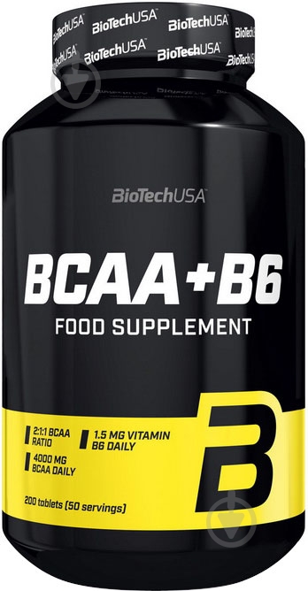 Аминокислотная смесь BioTechUSA BCAA + B6 без вкуса 25 капс. 50 порц. - фото 1