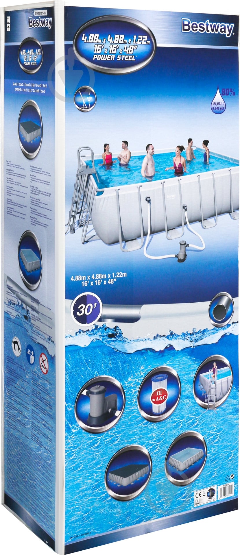 Бассейн каркасный Bestway 488х488х122 см 56626 - фото 6 Бассейн каркасный Bestway 488х488х122 см 56626 - фото 6