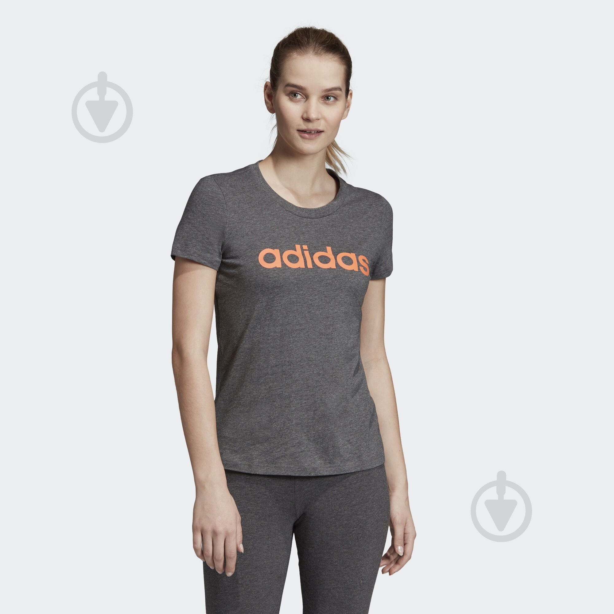 Футболка Adidas W E LIN SLIM T EI0696 р.S темно-серый - фото 3