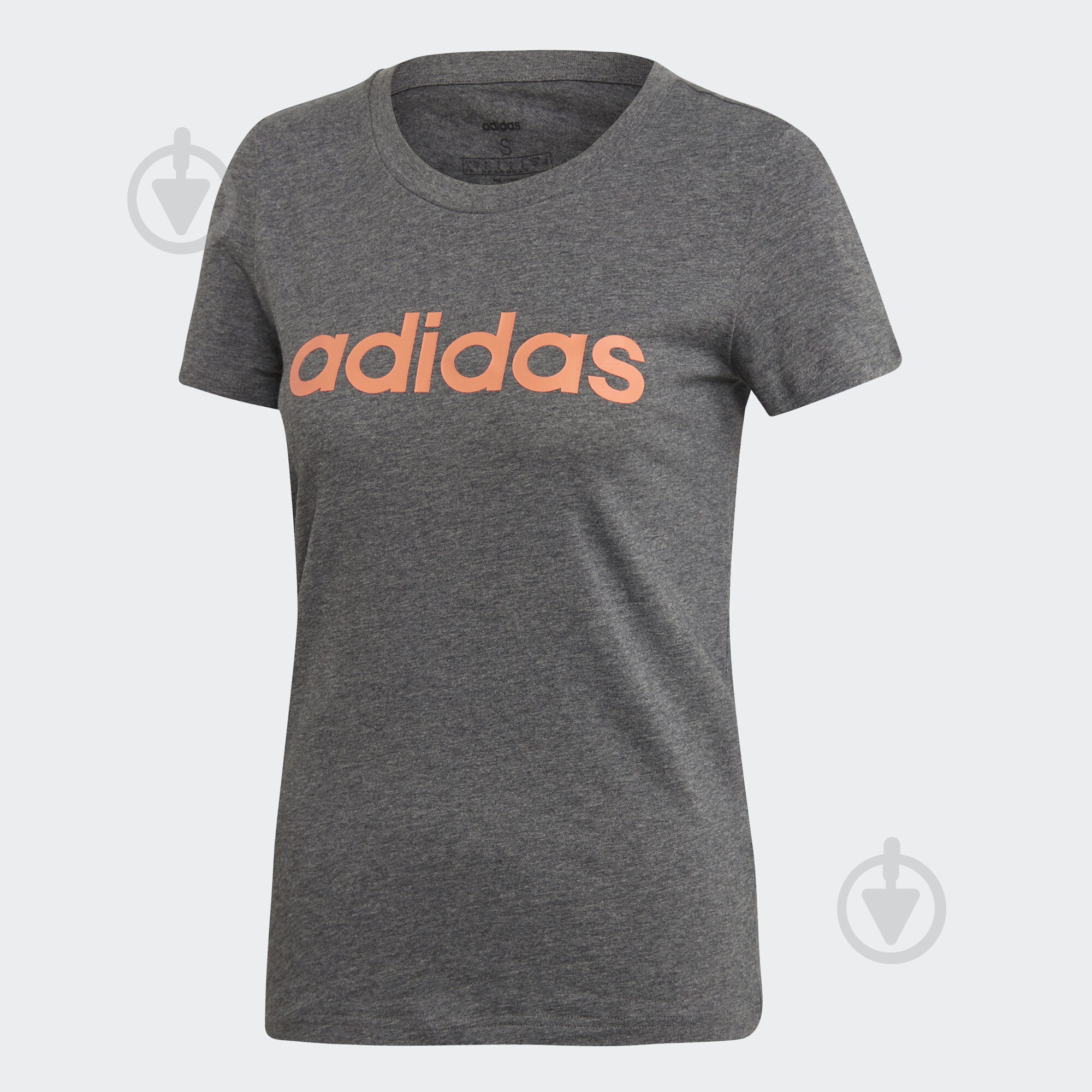 Футболка Adidas W E LIN SLIM T EI0696 р.M темно-серый - фото 1