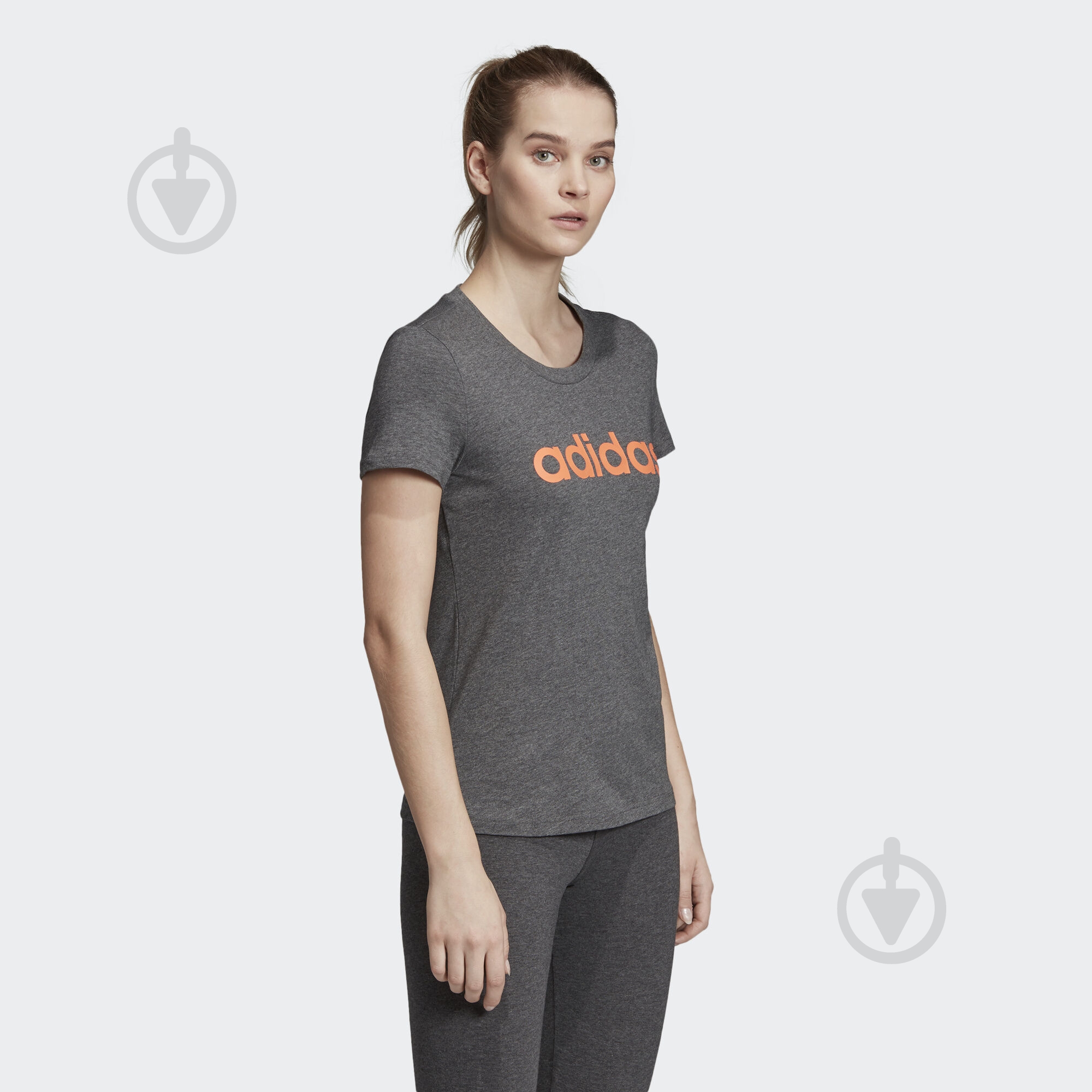 Футболка Adidas W E LIN SLIM T EI0696 р.M темно-серый - фото 4