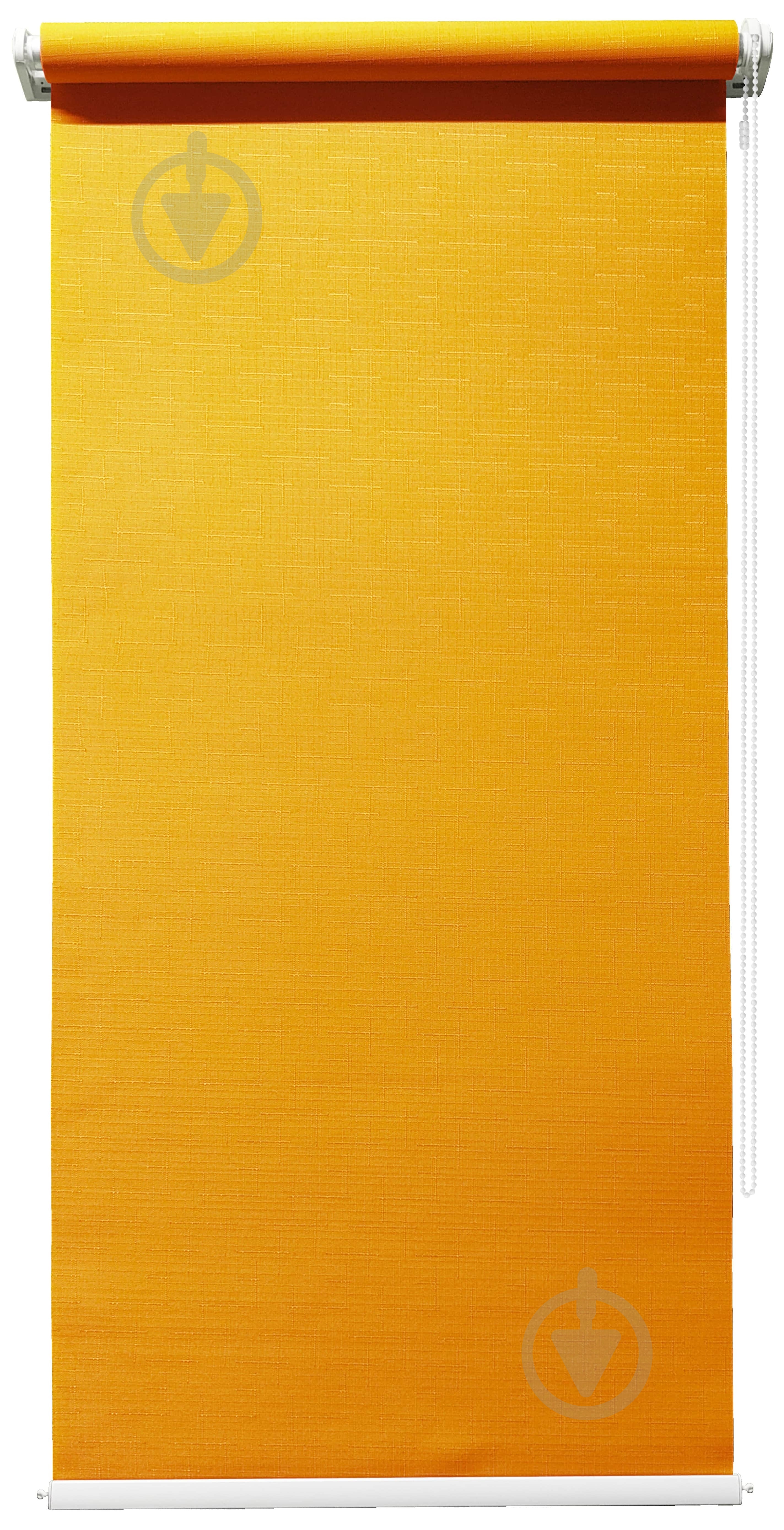 Ролета мини Декорія Лен с фиксацией на струну 35x130 см Оранжевая - фото 1