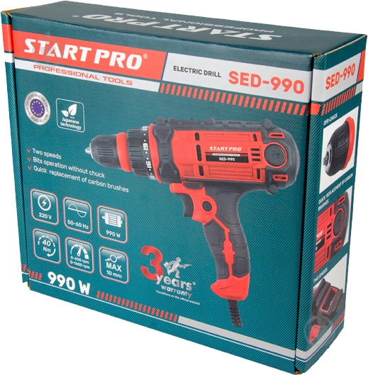 Дрель безударная START PRO электрическая SED-990 - фото 14