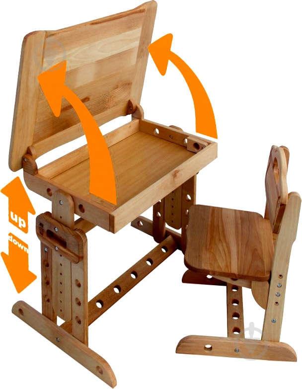 Парта-трансформер ArinWOOD Совушка 04-100 бук - фото 3