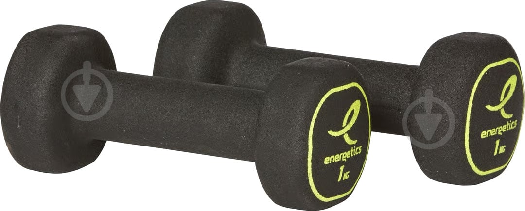 Гантелі Energetics Neoprene Dumb. Pairs 106225-900050 Neoprene Dumbbells 2x1 кг чорний - фото 1