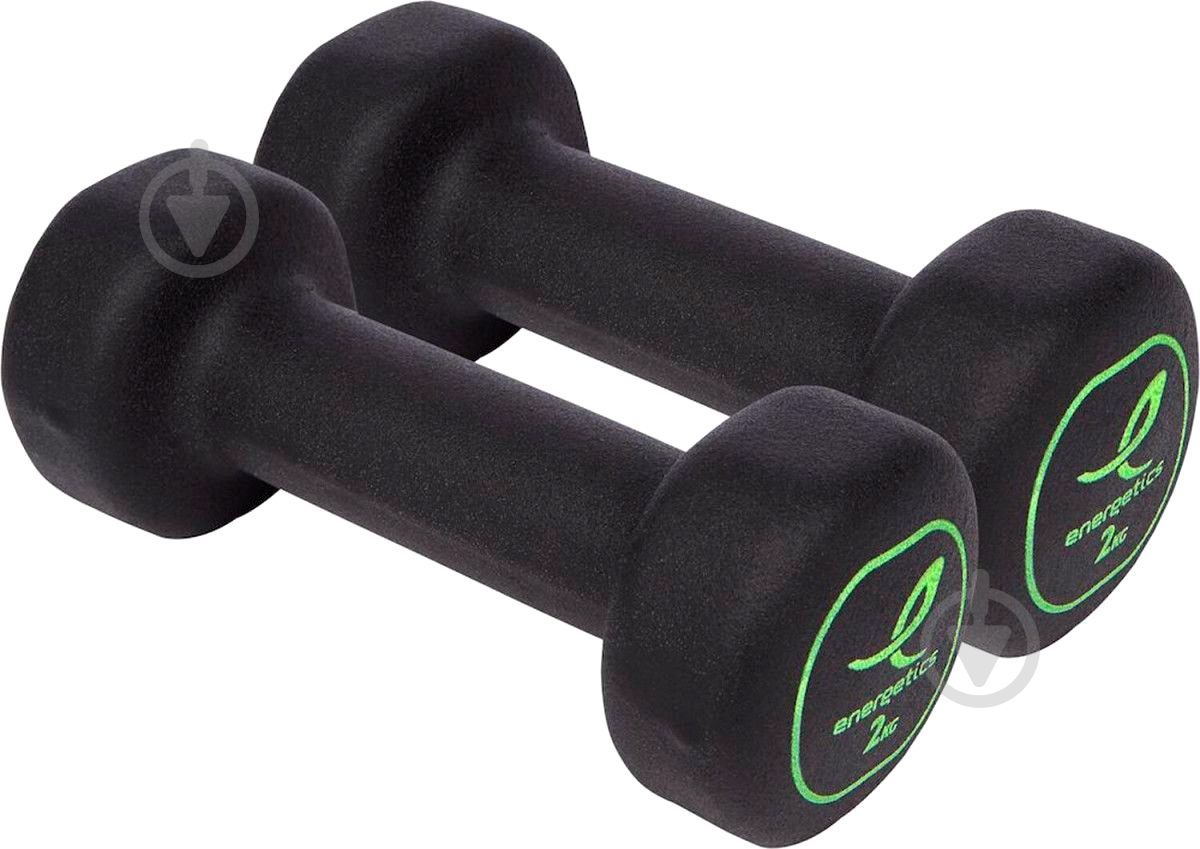Гантелі Energetics Neoprene Dumb. Pairs 106225-900050 Neoprene Dumbbells 2x2 кг чорний - фото 1