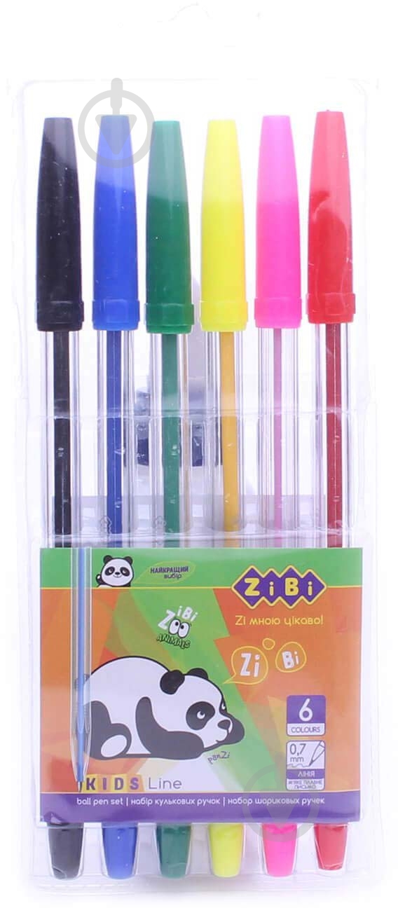Набор ручек ZiBi 6 цветов (ZB.2011) - фото 1