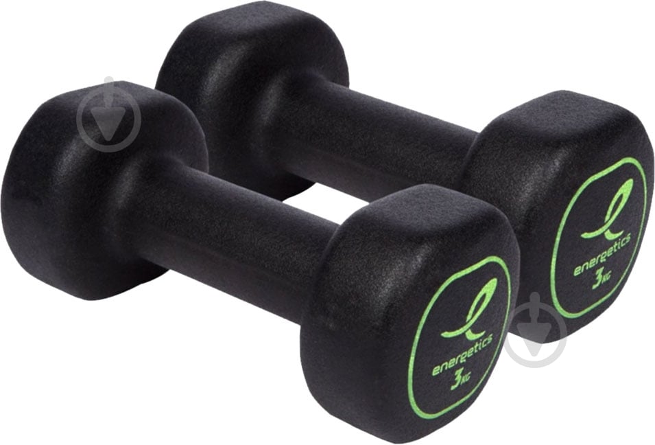 Гантелі Energetics Neoprene Dumb. Pairs 106225-900050 Neoprene Dumbbells 2x3 кг чорний - фото 1