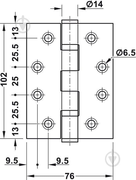 Петля Hafele 489.02.325 102x76x3 мм полированная латунь универсальная 2 шт. - фото 2 Петля Hafele 489.02.325 102x76x3 мм полированная латунь универсальная 2 шт. - фото 2