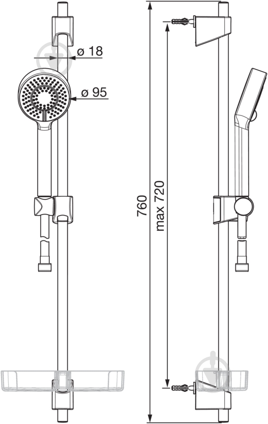 Душевой набор Oras Apollo 544 - фото 6