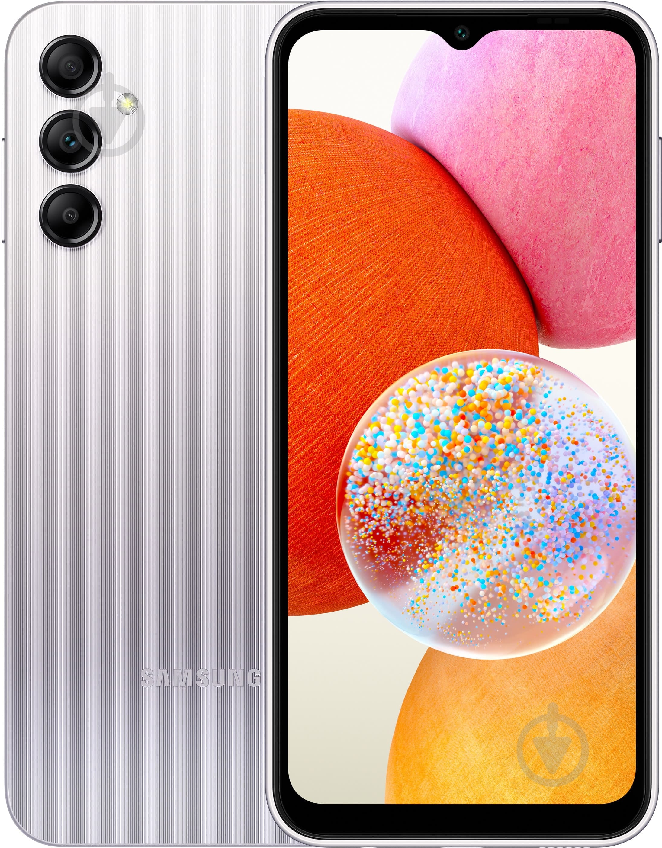 Смартфон Samsung Galaxy A14 4/64GB silver (SM-A145FZSUSEK) - фото 1