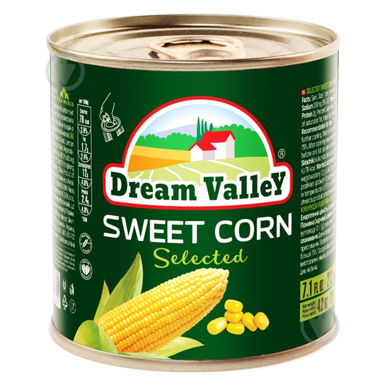 Кукуруза сладкая dream valley отборная 212 мл(120 г). - фото 1