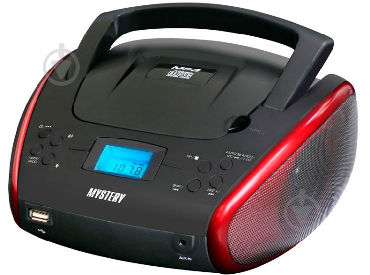 Магнитола Mystery BM-6114U black+red - фото 1