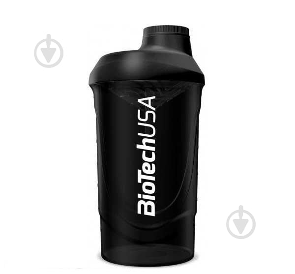 Шейкер BioTechUSA Wave черный 600 мл - фото 1