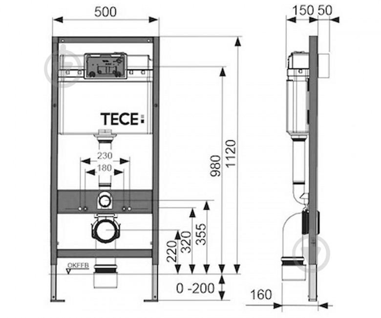 Система инсталляции TECE base 9400000 + TECE base 9240700 белая - фото 3