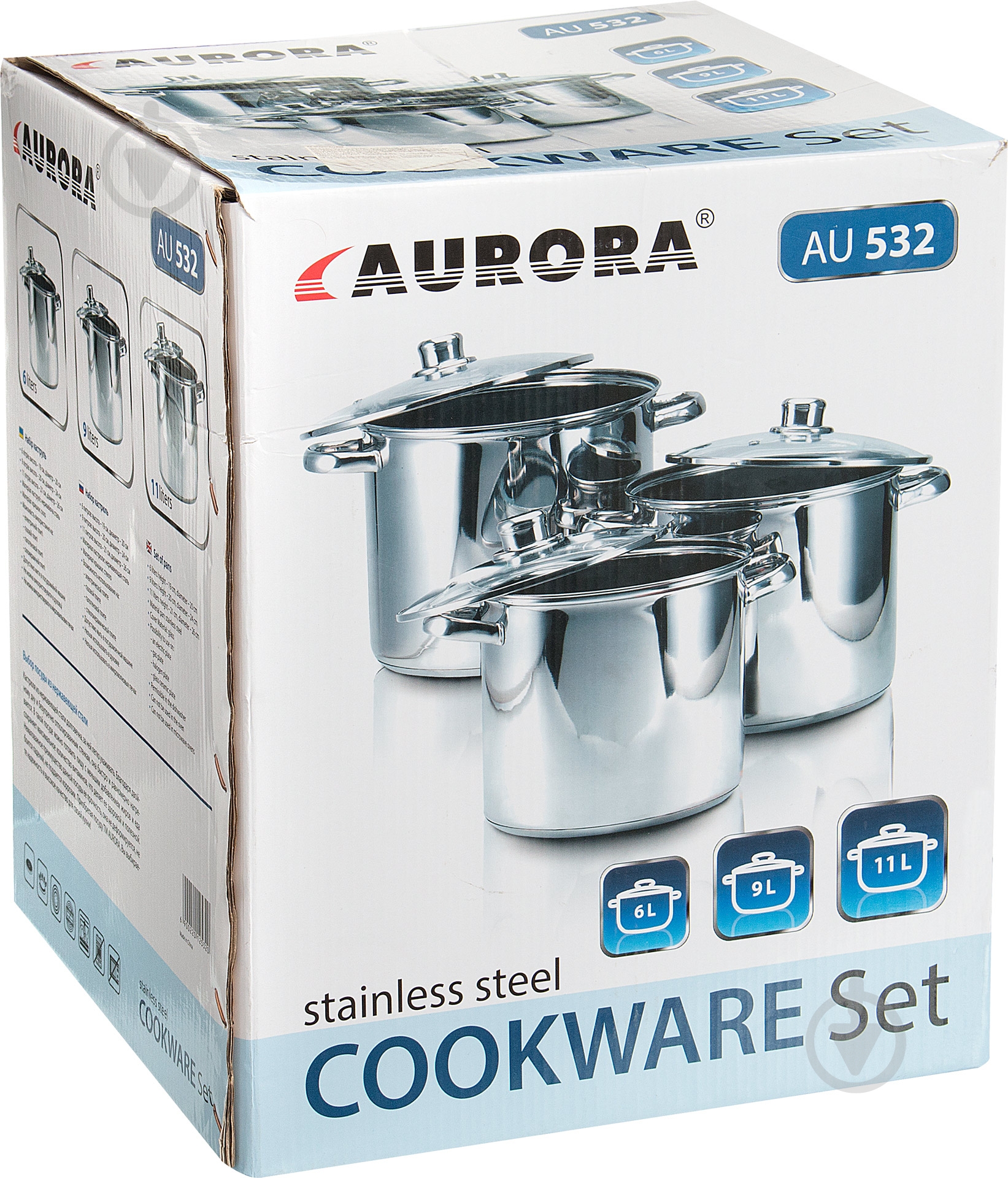 Набор кастрюль Aurora 6 предметов AU 532 - фото 8 Набор кастрюль Aurora 6 предметов AU 532 - фото 8